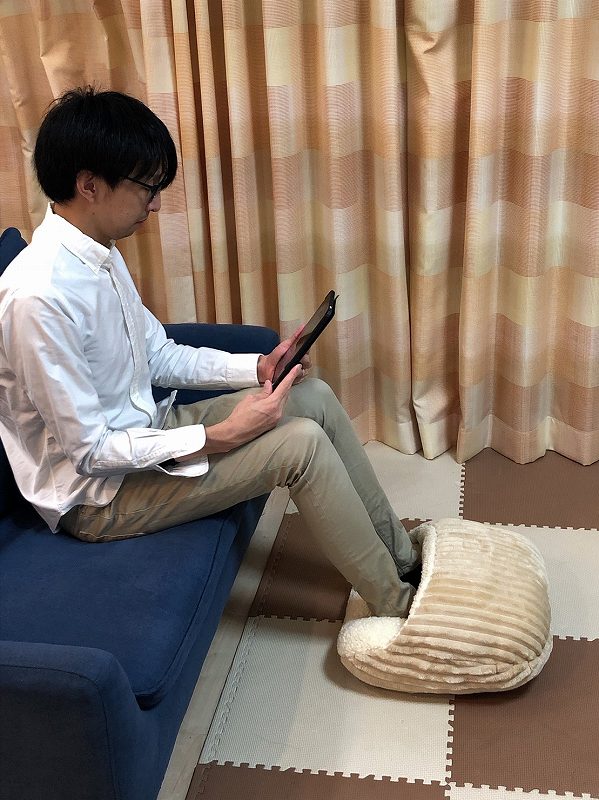 大きな足ポカクッション 使用例１ | 有限会社エール