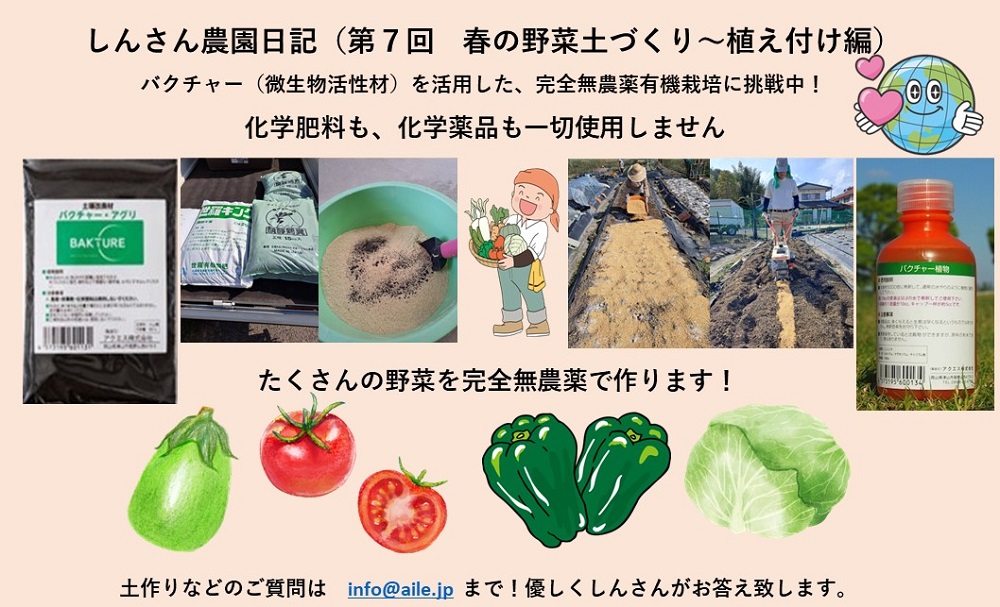 しんさん農園日記を更新しました。(第7回 春野菜土づくり~植え付け編)